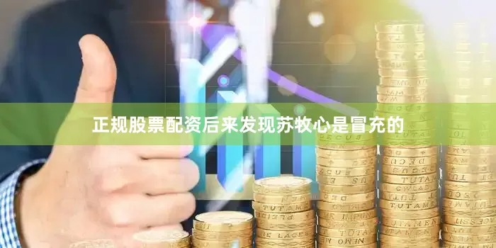 正规股票配资后来发现苏牧心是冒充的